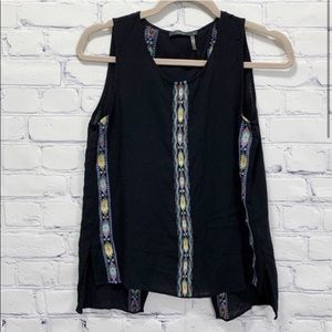 Anthropologie THML black tank blouse Small